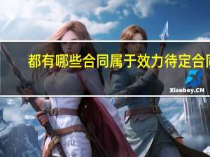 都有哪些合同属于效力待定合同