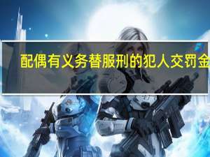 配偶有义务替服刑的犯人交罚金吗