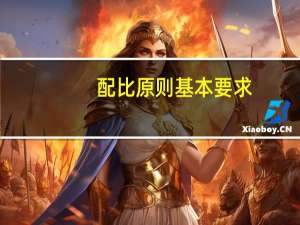 配比原则基本要求（配比原则）