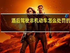 酒后驾驶非机动车怎么处罚的