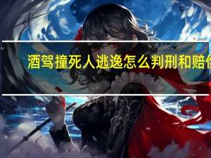 酒驾撞死人逃逸怎么判刑和赔偿