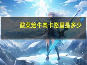 酸菜烩牛肉卡路里是多少