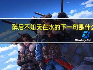 醉后不知天在水的下一句是什么