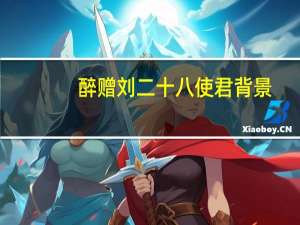 醉赠刘二十八使君背景（醉赠刘二十八使君）