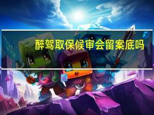 醉驾取保候审会留案底吗