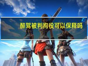 醉驾被判拘役可以保释吗