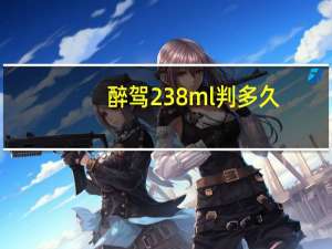 醉驾238ml判多久