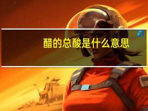 醋的总酸是什么意思