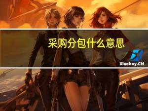 采购分包什么意思
