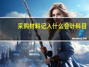 采购材料记入什么会计科目