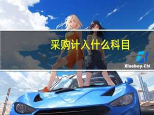 采购计入什么科目