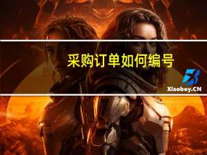 采购订单如何编号