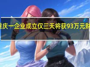 重庆一企业成立仅三天将获93万元财政补助？官方：会核查