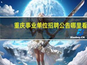 重庆事业单位招聘公告哪里看