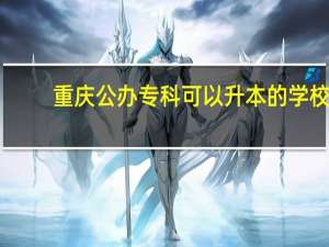 重庆公办专科可以升本的学校