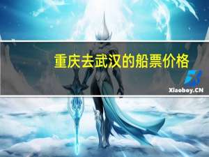 重庆去武汉的船票价格