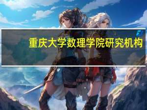 重庆大学数理学院研究机构