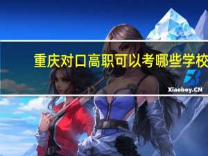 重庆对口高职可以考哪些学校
