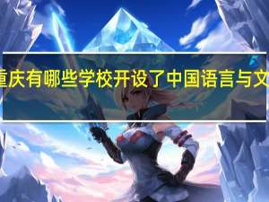 重庆有哪些学校开设了中国语言与文化专业
