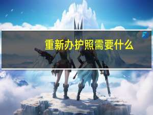 重新办护照需要什么
