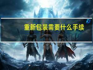 重新包装需要什么手续