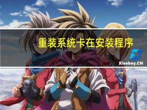 重装系统卡在安装程序