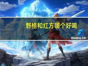 野格和红方哪个好喝