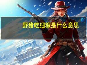 野猪吃细糠是什么意思