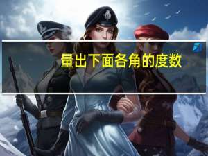 量出下面各角的度数