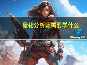 量化分析师需要学什么