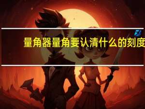 量角器量角要认清什么的刻度