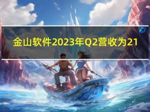 金山软件2023年Q2营收为21.9亿元去年同期为18.34亿元