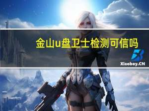 金山u盘卫士检测可信吗（金山u盘卫士）