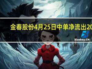 金春股份4月25日中单净流出206.4万 市值达23.21亿 你了解吗