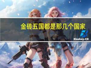 金砖五国都是那几个国家