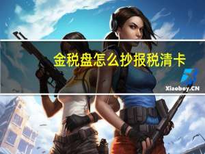 金税盘怎么抄报税清卡