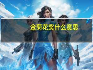 金菊花奖什么意思