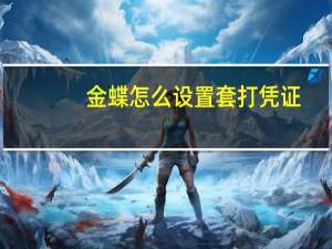 金蝶怎么设置套打凭证