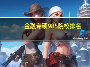 金融专硕985院校排名