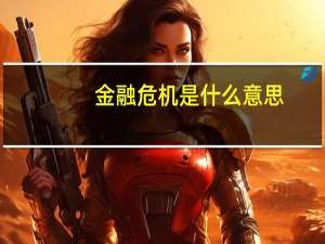 金融危机是什么意思