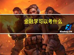 金融学可以考什么