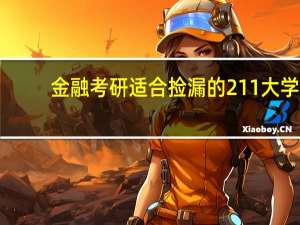 金融考研适合捡漏的211大学