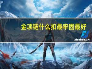 金项链什么扣最牢固最好