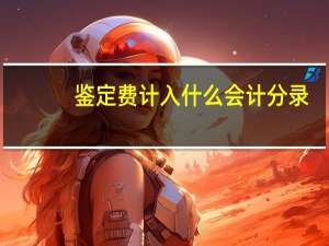 鉴定费计入什么会计分录