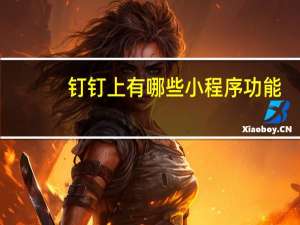钉钉上有哪些小程序功能