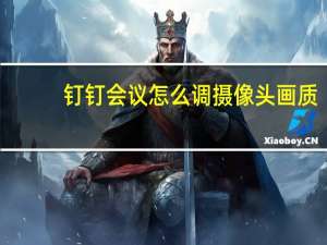 钉钉会议怎么调摄像头画质
