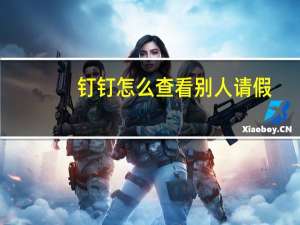 钉钉怎么查看别人请假