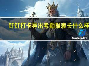钉钉打卡导出考勤报表长什么样子（钉钉打卡怎么导出考勤）