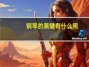 钢琴的黑键有什么用
