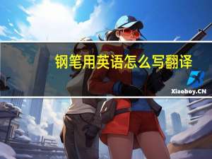 钢笔用英语怎么写翻译
